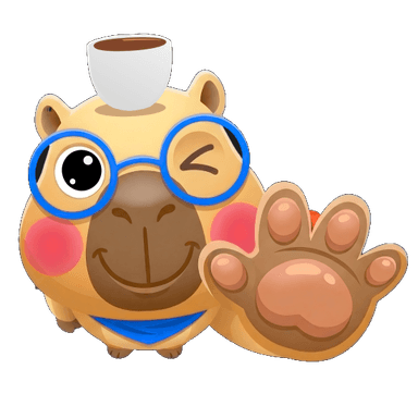 Kopi, maskot kapibara Omongin, melambaikan tangan